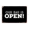 Unsere Bar Ist Geöffnet Metallschild Pub Druck Club Wanddekoration Wohnzimmer Blechschild Poster