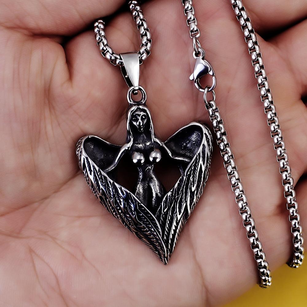 Necklace Love Angel Street Angel Wings Hip Hop Retro Simple Pendant Pendant