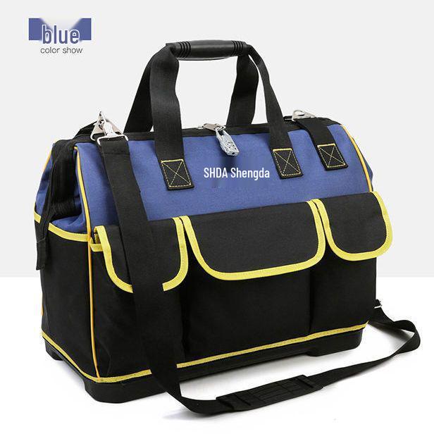 Large Canvas Electrician Tool Bag – Multifunctional Handheld for Repair, Installation, Woodworking, and Construction