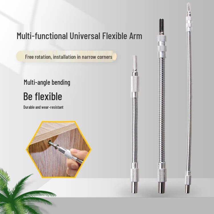 Rechargeable Electric Drill and Screwdriver with Soft Shaft and Universal Adapter
