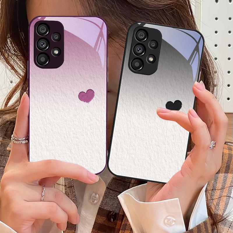 Beiwen Love Fioletowy Do Samsung Galaxy S10 4G S20 11E 30 S21 21Fe 22 S24 Pro S23 Ultra 5G S8 S9 Hartowane Szkło Etui na Telefon