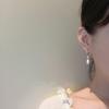 Baroque Natural Freshwater Pearl Earrings for Women, Niche 11k Gold-plated Irregular Light Luxury Pendant Earrings