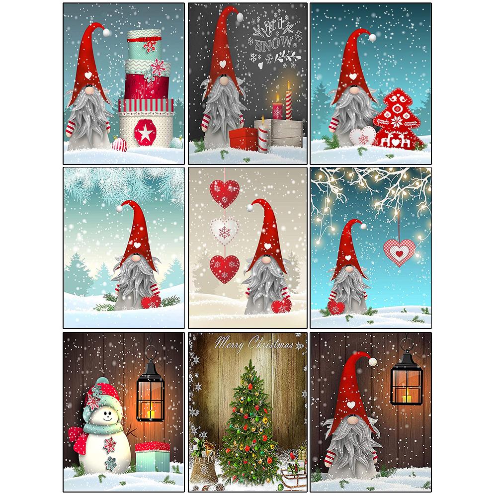 

Рождественское настенное художественное украшение, постер, картина с принтом Санта-Клауса, холст, картина для гостиной, украшения дома, подарок на Новый год