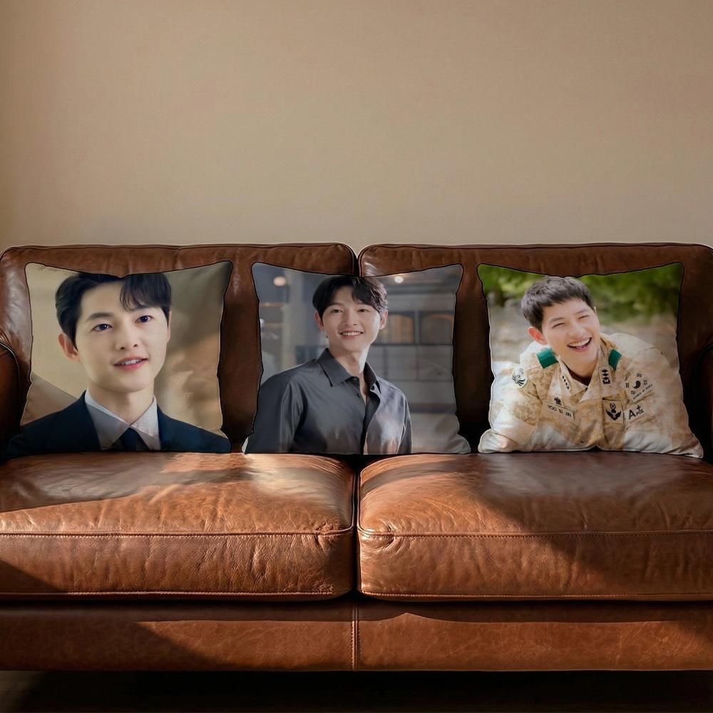 Song Joong Ki Cushion Cover Soft Reversible Durable Pillow Cover MultiScene Use for Home Car Daily Comfort