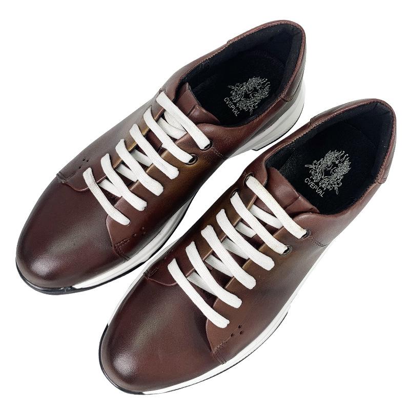 Top Quality Handmade Men Casual Leather Shoes No-Slip Brand Outdoor Mixed Color Genuine Leather Men Sneakers Plus Size 38-46