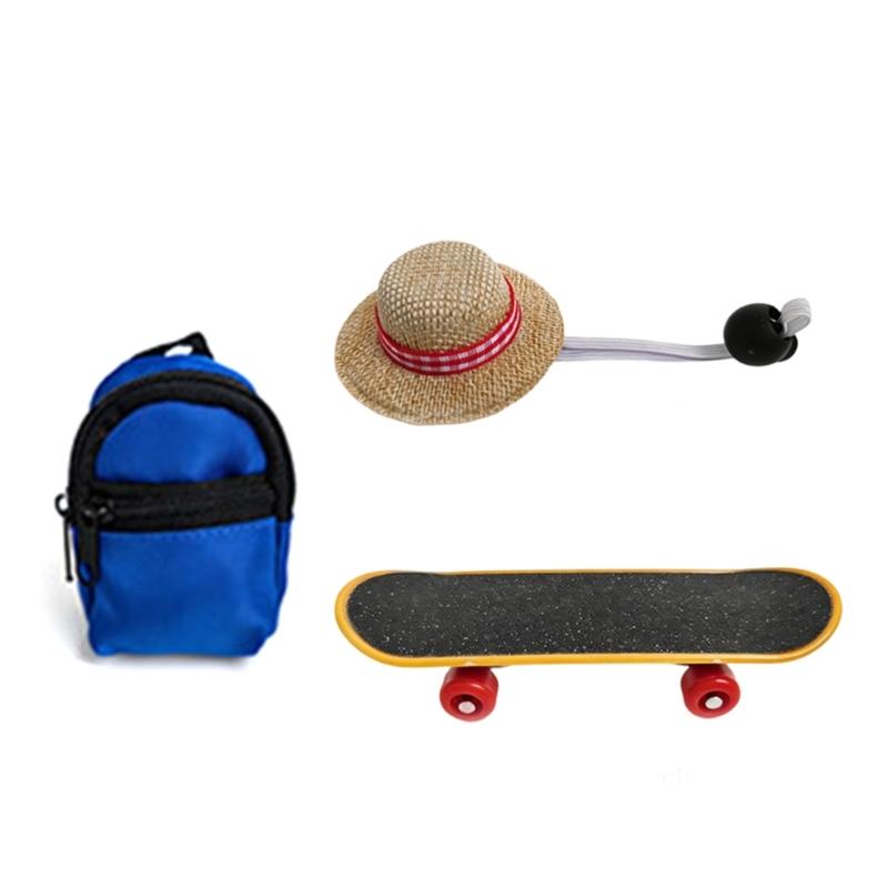 

Skateboard Mini Straw Hat For Small Animals Decorative Travel Design Pet Costume Decoration Items синий