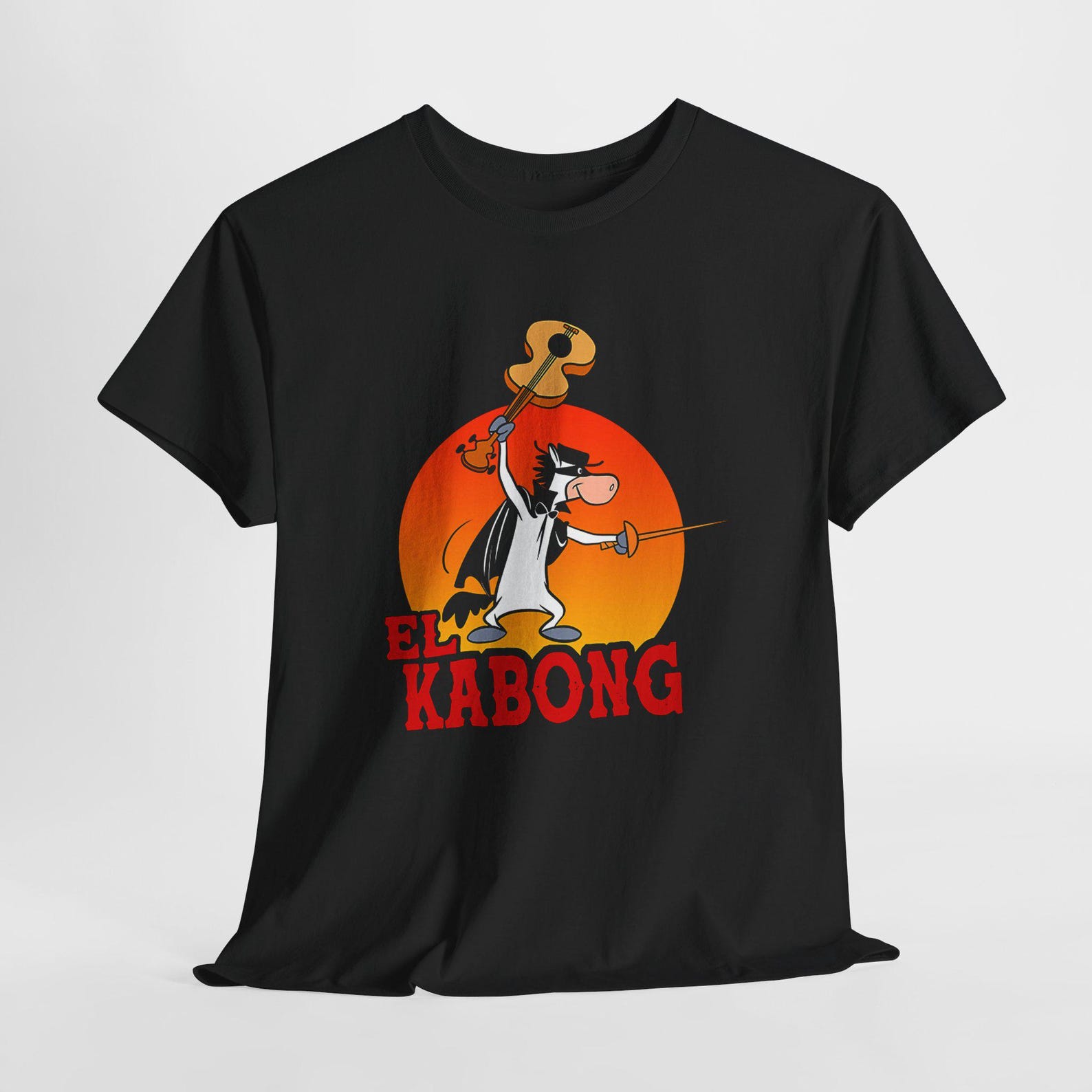 El Kabong Classic Cartoon Animated Men s Navy Black Tees T-Shirt Size S-5XL M