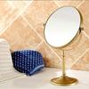 Antique Brass Makeup Mirror 1X 10X Free Standing 8 Inches 360 Swivel DualSided Tabletop Makeup Mirror Metal