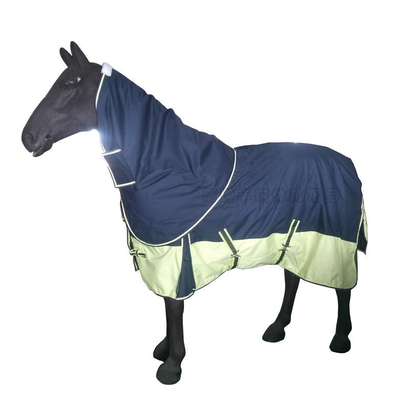 600D Winter Horse Rug with Detachable Breathable Neck Warmer