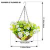 1 Pcs Flower Basket 1.75m/5.74ft Cloth Metal Hooks