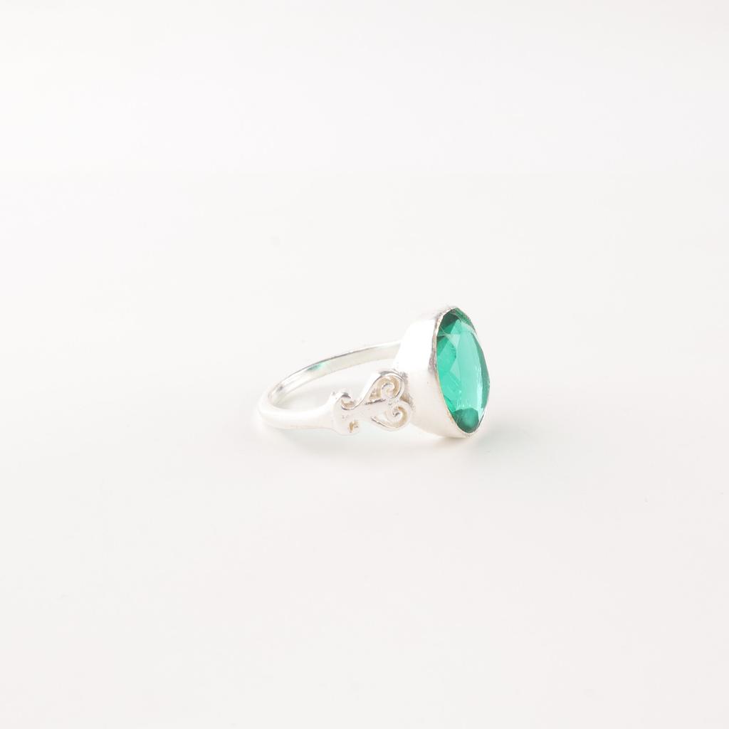 Chrome Diopside Gemstone 925 Sterling Silver Handcrafted Ring Gift For Sister RR-66-14