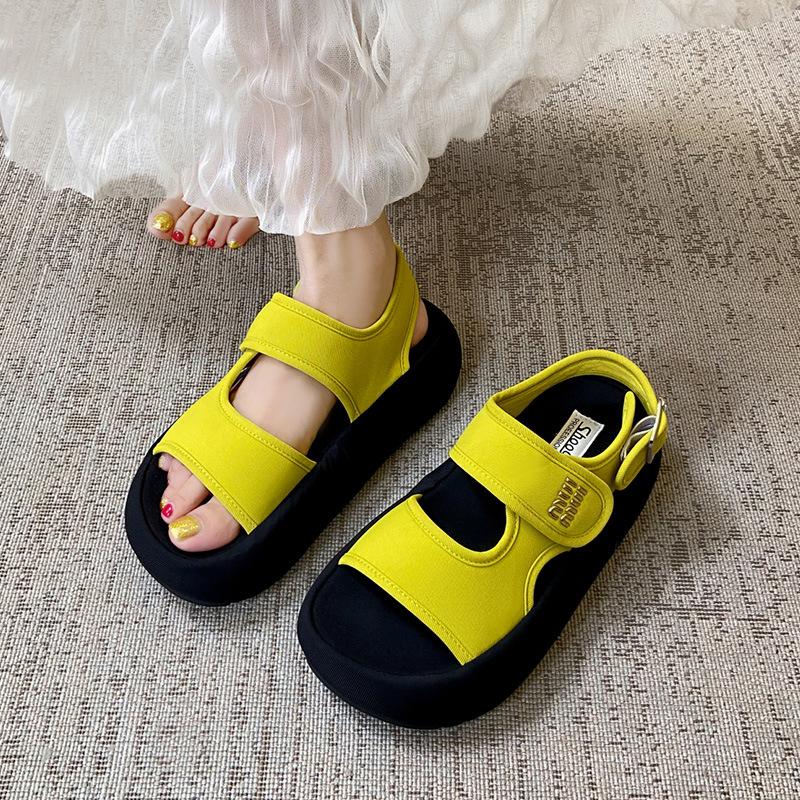 This Year's Popular Velcro Platform Sandals Women's Wear 2025 New Summer Lightweight with Skirt Sandals