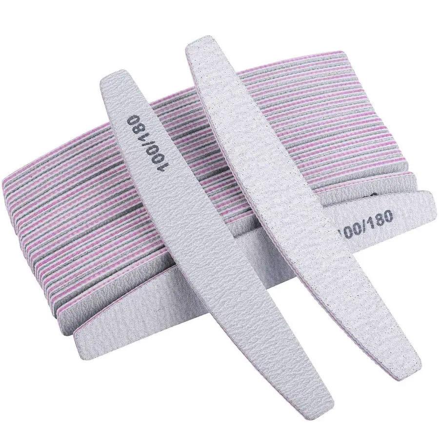 

Nail File 100/180 Professional Tool Grey Sand for Manicure Gel Polishing File for Nail Buffer Set Polisher 5PCS