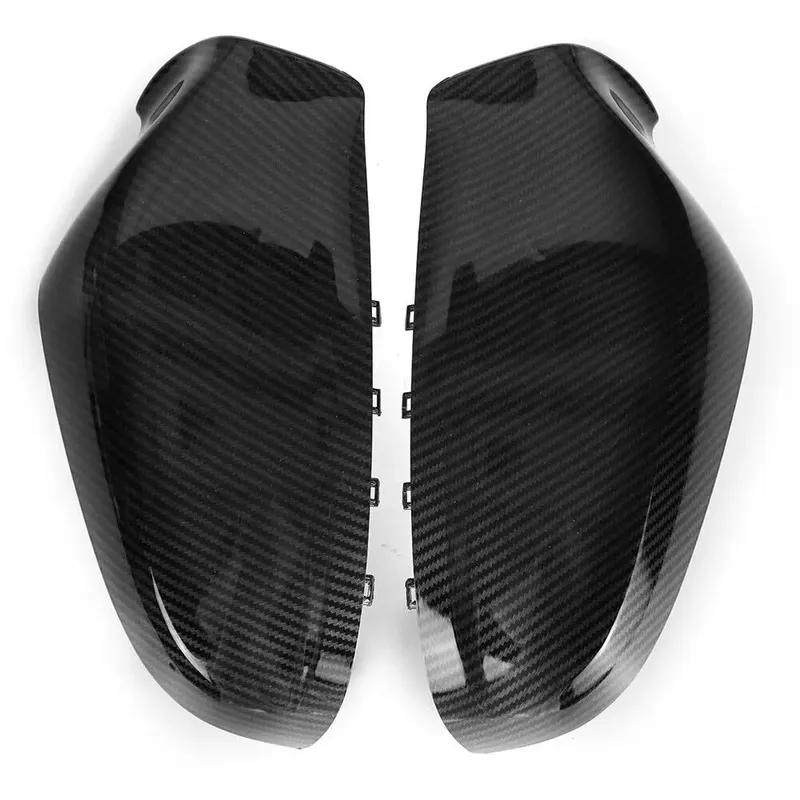For Opel Vauxhall Astra H 2004-2009 Car Rearview Replacement Side Mirror Cover Wing Cap Exterior Door Case Trim Carbon Fiber