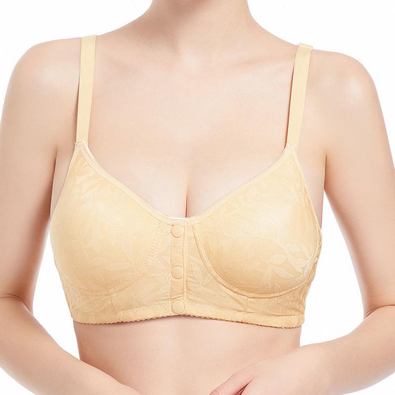 Styling cup front buckle large size underwear women's no steel ring adjustable vest new large size bra