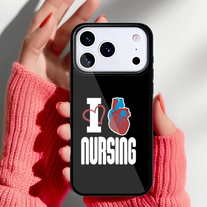

Funny I Love Nursing Phone Case for iPhone 17 16 15 14 13 Pro Max Back Cover for 12 11 Pro Coque iPhone 14 Pro Max