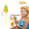 50-150Pcs 3D Fruit Drinking Straw Flamingo Disposable Paper Straws Wedding Favors Kids Birthday Party Barware Decorations