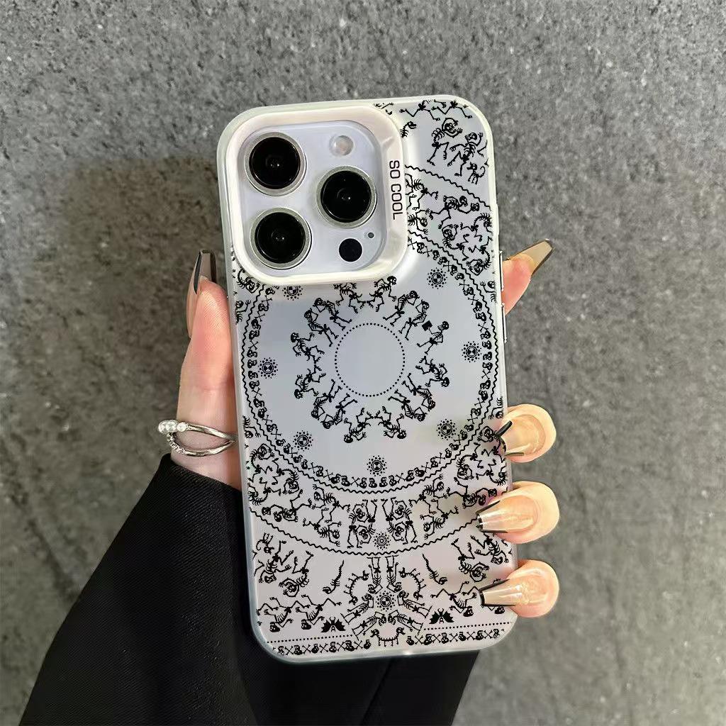 Retro Pattern Phone Case for Apple 14Pro/15Pro/16Pro/17Pro