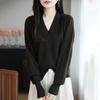 Women S Thick V Neck Long Sleeve Knit Sweater For Commute Wear