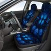 Blue Butterfly Roses Designed Car Seat Cover Set For Most Cars, High-quality Comfortable Car Seat Protector Covers Full Set, Uni