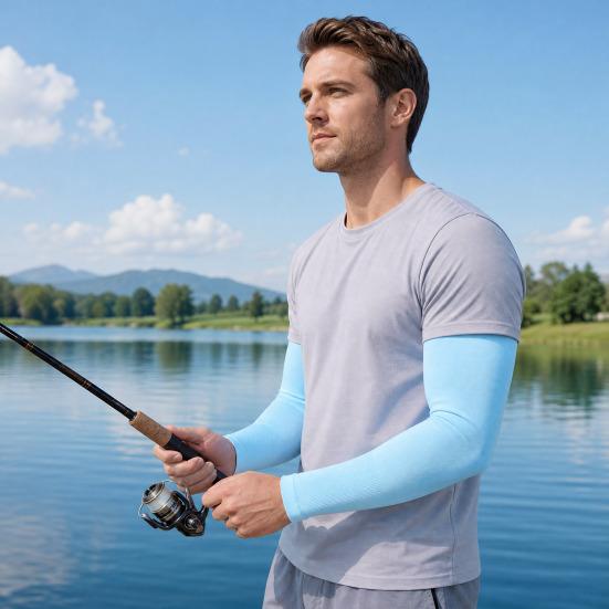 UV Protection Arm Sleeves, Mosquito Repellent Sun Protection Sleeves, Cooling UV Blocking Sleeves for Summer Cycling Hiking Gardening