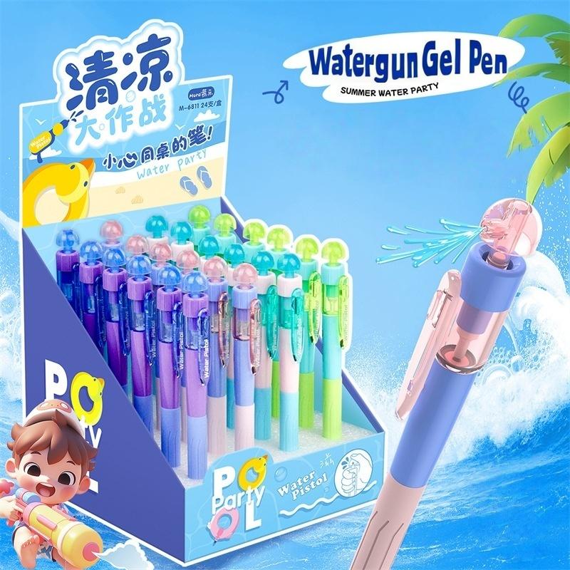 Creative Gel Pen Novelty Twist Water Spray Function Black Ink Signature Pen Campus Prank Water Spray Writable Pen Students Gifts