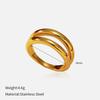 European and American retro niche ins stainless steel ring temperament light luxury embossing irregular closed titanium steel ring
