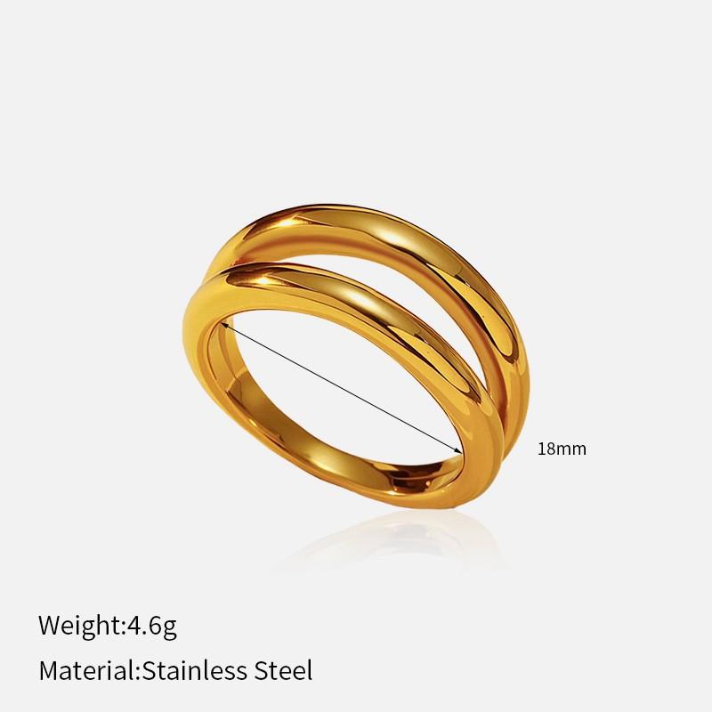 European and American retro niche ins stainless steel ring temperament light luxury embossing irregular closed titanium steel ring
