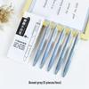 Quick-Drying 0.5mm Black Gel Pen with White Brush Tip - Ideal for Students