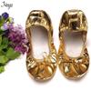 Huayu Dance Performance Shoes: Gold Belly Dance Flats with Soft Sole & High Heel Versatile for Indian and Square Stage