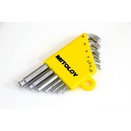 

Mitroy hollow wrench ball point stubby short mm holder set of 7 HBS700S L-shaped