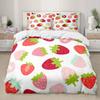 Watermelon Duvet Cover Set Fresh Fruit Pink Green Style Comforter Cover for Boys Girls Women Polyester Bedding Set King Size
