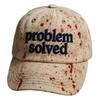 Dark Blood Stain Print Baseball Hat Unisex Sun Protection Wide Brim Baseball Hat Halloween Party Costume Accessory
