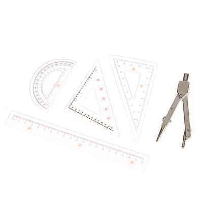 1:12 Casa delle Bambole Simulazione Mini Temperamatite Compasso Matita Righello Studio Casa delle Bambole Cancelleria Scena di Apprendimento Decorazione