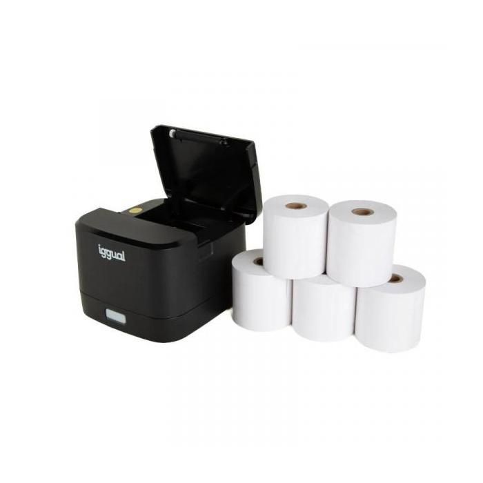 Kit Imprimante Thermique Iggual TP EASY 58 + 5 Rouleaux
