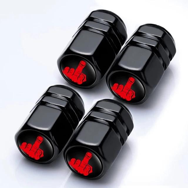 BEM14PCS Universal Aluminum Alloy Hexagonal Car Tire Valve Caps Cover Finger Logo Airdust Waterproof For Cars Truck Bike Accessories
