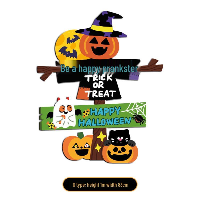Halloween Pumpkin Figurines: Scene & Venue Atmosphere Props for Shops, Bars, & Entrances