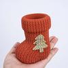 Knitted Stocking Candle Jar Silicone Mold DIY Christmas Tree Stocking Ornament Making Plaster Resin Flowerpot Molds Craft Gifts
