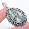 Green Tourmaline Gemstone 925 Sterling Silver Jewelry Pendant 2.36"