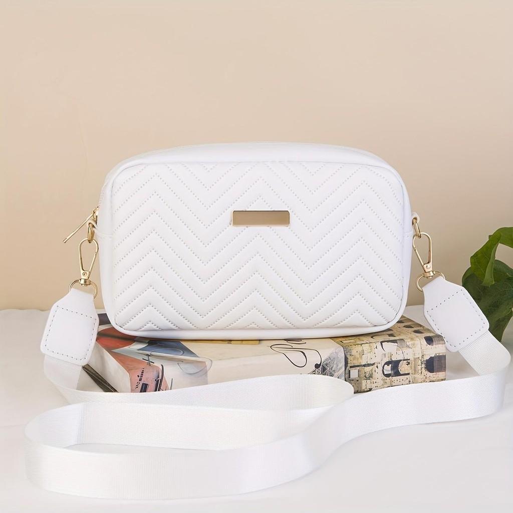 2024 Trendy Solid Color Embossed Sequin Shoulder Crossbody Bag for Women