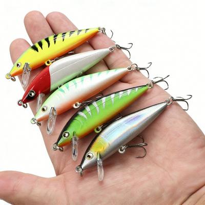Lange Werpende Zinkende Minnow Visserij Lokaas 7cm 9.5g Universeel Lokaas voor Zee- en Zoetwatervissen, Speciaal voor Baars, Baars, en