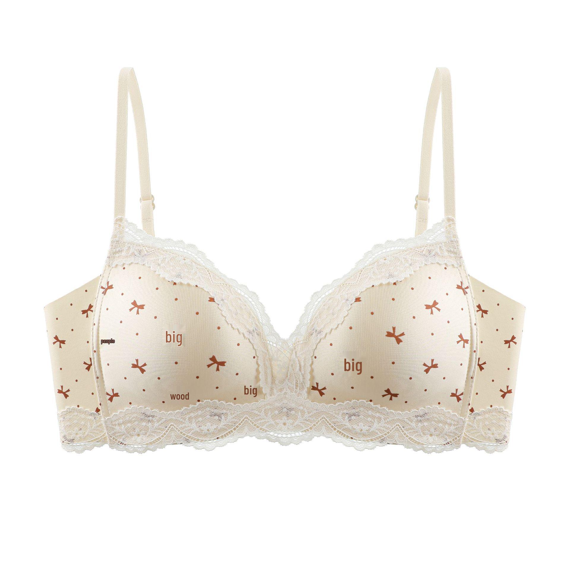 Pure Desire Push-Up Lace Bra: Seamless, Anti-Sagging, Comfortable, Enhances Small Busts, Sexy Round Chest Design.