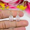 Natural Rose Quartz Gemstone 925 Solid Sterling Silver Gift Earring 1.25" G5a56