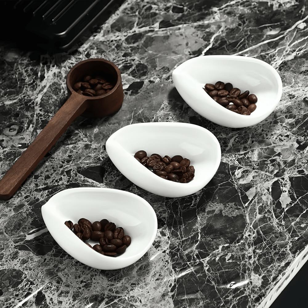 Coffee Bean Metering Plate Ceramic Bean Dish Coffee Powder Tea Dose Trays Exquisite Home Kitchen Cafe Sample Display Accessories