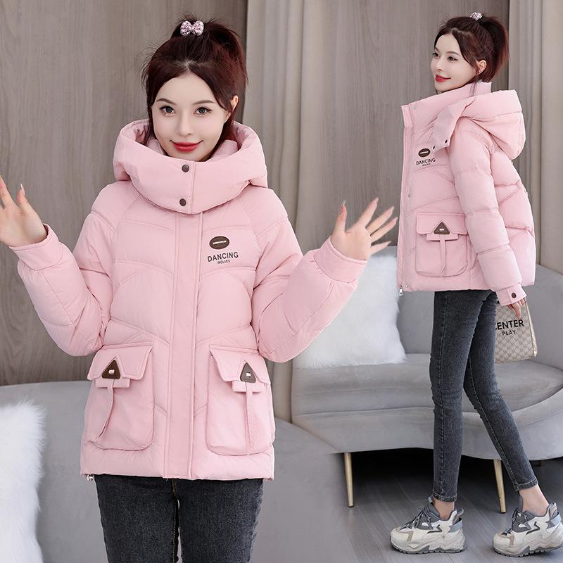 2025 Fall/Winter New Down Cotton Jacket Korean Loose Thickened Hooded Bread Jacket Versatile Jacket Women