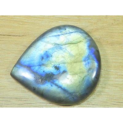 Cabochon Poire en Cristal de Labradorite Naturelle 36X40X7MM Pierre Gemme Libre 78 Cts. SK-3323