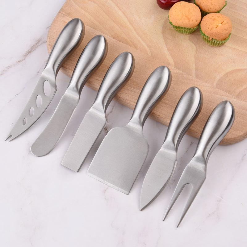 Stainless Steel Cheese and Butter Knife Set - 6 Pieces