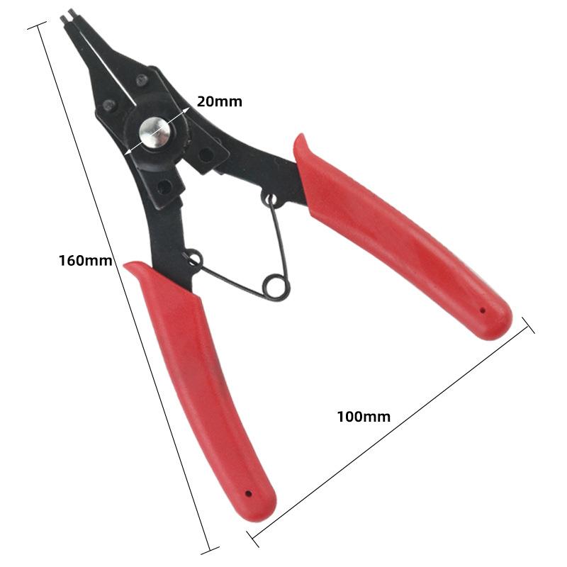4 In 1 Multifunctional Snap Ring Circlip Pliers Set Internal External Curved Straight Clamp Ring Remover Hand Tools
