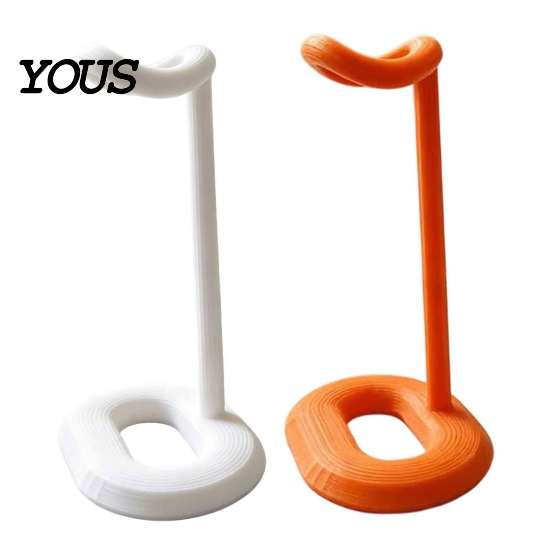 Gaming Room Accessories 3D Printed Headphone Stand, Modern Curved Headset Holder for Desktop Desk Accessory Storage, Display Rack Office Study