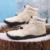 Men's Winter Waterproof Non-Slip Mid-Tube Snow Boots with Thick Velvet Lining
